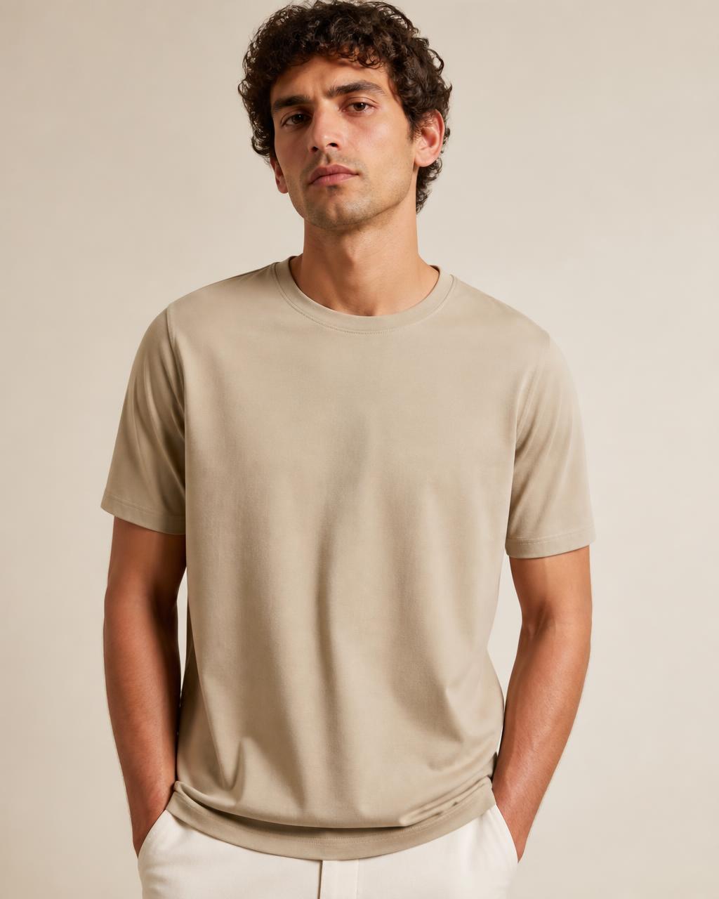 E-Commerce with MS Classic Crew Tee — Sand